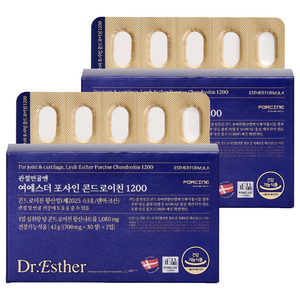 에스더포뮬러 관절연골엔 여에스더 포사인 콘드로이친 1200 42g, 60정, 2개
