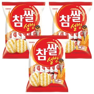 크라운 참쌀설병, 128g, 3개