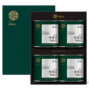 자연나라김 파래 캔김 세트 30g 4캔, 1세트