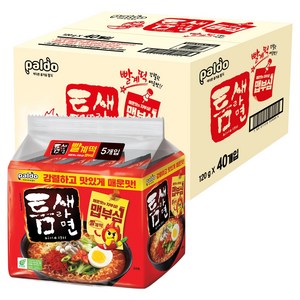 틈새라면 빨계떡 120g, 40개, (5개입 X 8팩 X 1박스)