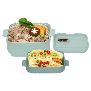 실리만 국내생산 요리 실리콘 찜기 멀티 1600ml 세렌민트 1개