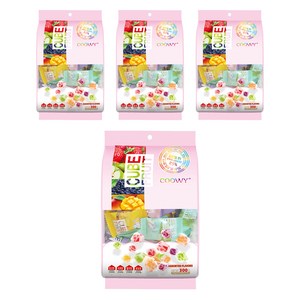 쿠위 큐브 후르츠 젤리, 300g, 4개