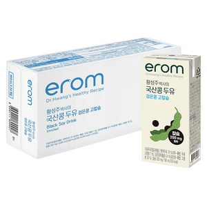 이롬 황성주 박사의 국산콩 두유 검은콩 고칼슘, 190ml, 24개
