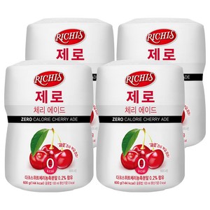 리치스 제로 체리 에이드 분말, 600g, 4개