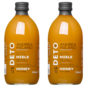 안드레아밀라노 유기농 사과 식초 위드허니, 500ml, 2개