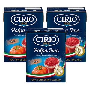 치리오 다진 토마토 플레인, 390g, 3개