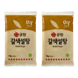 큐원 갈색설탕, 3kg, 2개