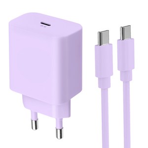 홈플래닛 25W PPS PD 3.0 초고속 충전기 + CtoC 케이블 1.2m