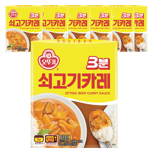 오뚜기3분 쇠고기카레, 200g, 7개