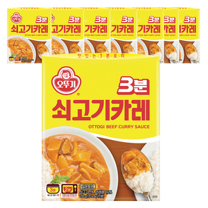 오뚜기3분 쇠고기카레, 200g, 8개
