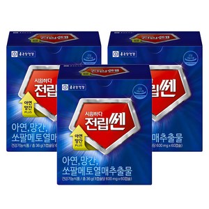 종근당건강 시원하다 전립쎈, 60정, 3개