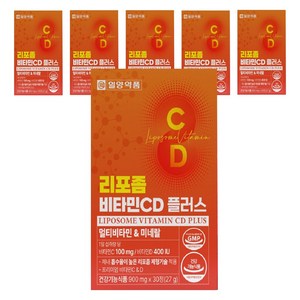 일양약품 리포좀 비타민 C D 플러스 멀티비타민 미네랄, 30정, 6개