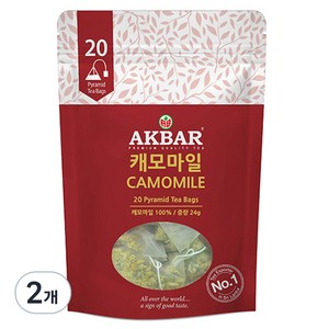 아크바 캐모마일 허브티 피라밋 티백, 1.2g, 20개입, 2개