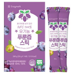 엔자임엔 NFC 100% 유기농 푸룬즙 스틱 14포, 280g, 1개
