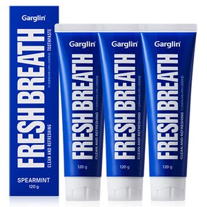가그린 후레쉬 브레스 치약 스피아민트, 120g, 3개