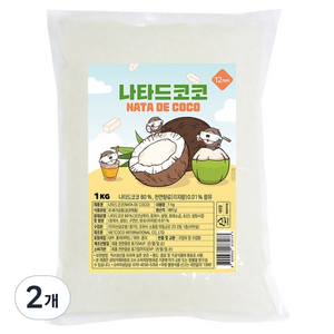 나타드코코 코코넛젤리 누들타입 12mm, 1kg, 2개