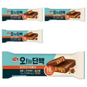 하림 오!늘단백 밀크초코 카라멜 바, 48g, 4개