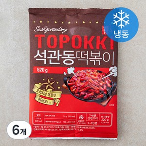 석관동떡볶이 오리지날맛 (냉동), 520g, 6개