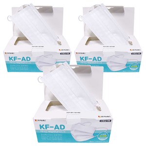 에어캅 비말차단 마스크 대형 KF-AD, 50개입, 흰색, 3개
