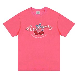 제니 여아용 오버핏 딥체리 반팔 티셔츠 JN2005T