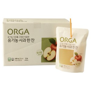 올가홀푸드 유기농 사과 한 잔, 140ml, 10개