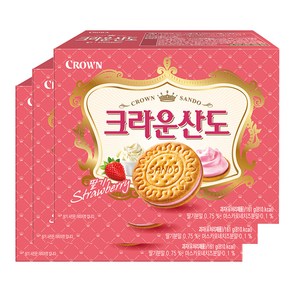 크라운산도 딸기, 161g, 3개