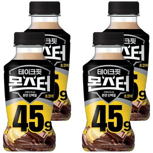 테이크핏 몬스터 초코바나나 근육이 마시는 완전 단백질, 350ml, 4개
