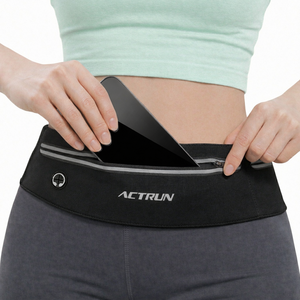 액트런 고급형 스포츠 러닝 와이드 플립 벨트, 블랙, M, 1개