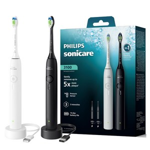 필립스 소닉케어 3100 시리즈 더블핸들 전동칫솔 2종 세트