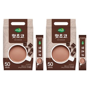 자연생각 핫초코 스틱, 50개입, 18g, 2개