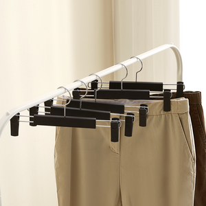 씨인크 논슬립 고급 하의 집게 옷걸이, 블랙, 20개