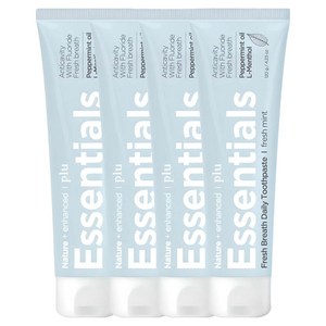 플루 에센셜 프레시 브레스 데일리 치약, 120g, 4개