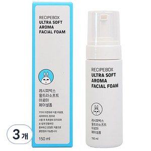 레시피박스 울트라소프트 아로마 페이셜 클렌징 폼, 3개, 150ml