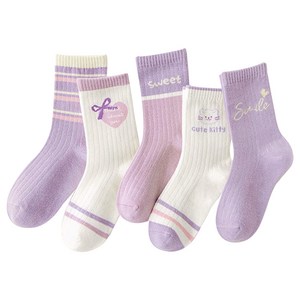 아이뿜 스마일 키티 양말 5켤레 세트 F191