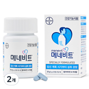 메네비트 남성용 임신준비 멀티 비타민 30g, 30정, 2개