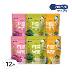 베베쿡 처음먹는 더블떡뻥 30g, 12개, 백미 + 단호박 혼합맛