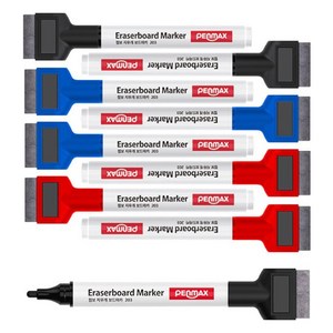 펜맥스 점보 지우개 화이트 보드마카 203, 흑색,청색,적색, 1개