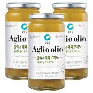 청정원 갈릭 앤 페페로치노 알리오올리오 파스타소스, 360g, 3개