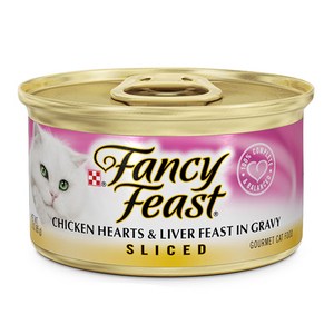 팬시피스트 치킨 하트 앤 리버 고양이 캔, 85g, 1개