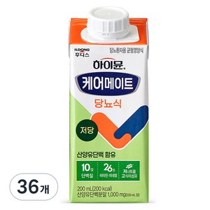 하이뮨 케어메이트 균형당뇨식, 200ml, 36개