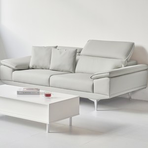 도모디자인 로안 무빙헤드 천연 소가죽 3인용 소파 + 쿠션 2p 방문설치