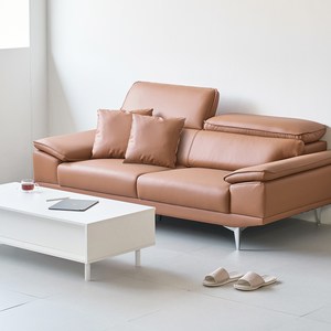 도모디자인 로안 무빙헤드 천연 소가죽 3인용 소파 + 쿠션 2p 방문설치