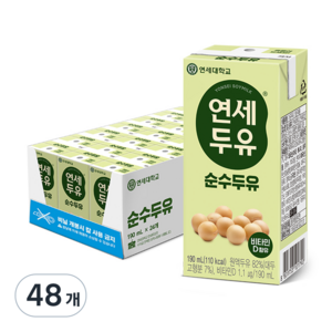 연세두유 순수두유, 190ml, 48개