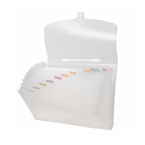 모더너리 아코디언 인덱스 파일 A4 13칸, 반투명 화이트, 1개