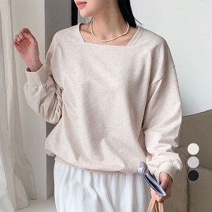 아피나르 스퀘어넥 맨투맨 스웻셔츠