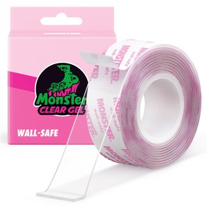 몬스터겔 벽지용 클리어겔 벽손상방지 자국없는 아크릴 투명 양면테이프 1.5m, 1개