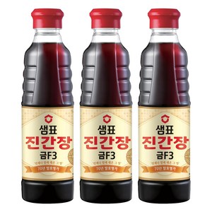 샘표 진간장 금F3, 500ml, 3개