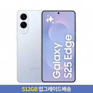 [256GB → 512GB 업그레이드] 삼성전자 갤럭시 S25 Edge 자급제 SM-S937N, 티타늄 아이스블루, 256GB