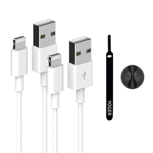 요거 아이폰 8핀 고속 충전 케이블 2개입 + 벨크로 타이 + 케이블 홀더, 20cm, 랜덤발송(벨크로 타이 + 홀더), 1세트