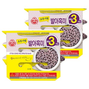 오뚜기 맛있는 오뚜기밥 발아흑미, 210g, 6개